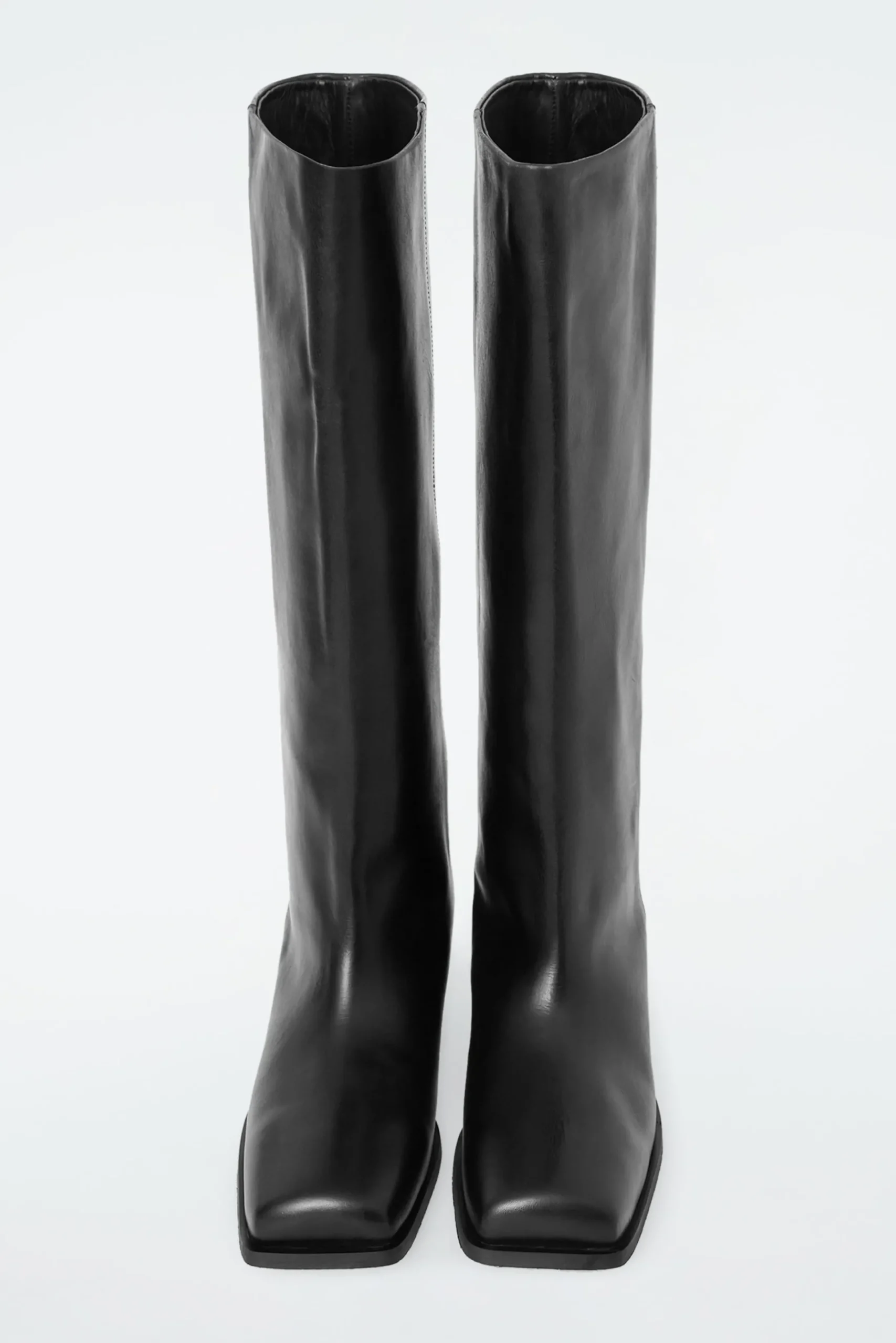 Damen COS Accessoires Aus Leder | Schuhe*LEDERSTIEFEL MIT KARREEFÖRMIGER ZEHENPARTIE
