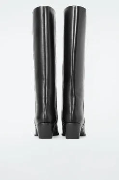 Damen COS Accessoires Aus Leder | Schuhe*LEDERSTIEFEL MIT KARREEFÖRMIGER ZEHENPARTIE