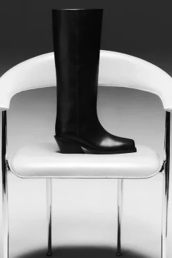Damen COS Accessoires Aus Leder | Schuhe*LEDERSTIEFEL MIT KARREEFÖRMIGER ZEHENPARTIE