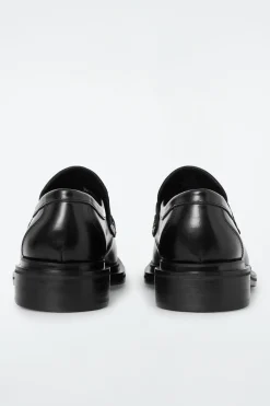 Damen COS Accessoires Aus Leder | Schuhe*LOAFERS AUS LEDER MIT KARREEFÖRMIGER ZEHENPARTIE