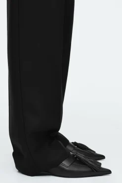 Damen COS Accessoires Aus Leder | Schuhe*LOAFERS AUS LEDER MIT KITTEN-HEEL UND FRANSEN