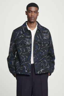 Herren COS Hemden | Mäntel & Jacken*LOCKERE HEMDJACKE AUS JACQUARD AUS WOLL-MIX