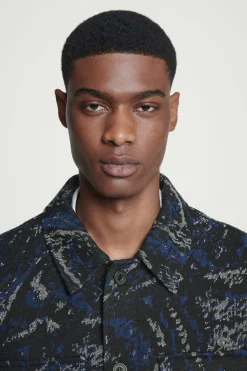 Herren COS Hemden | Mäntel & Jacken*LOCKERE HEMDJACKE AUS JACQUARD AUS WOLL-MIX