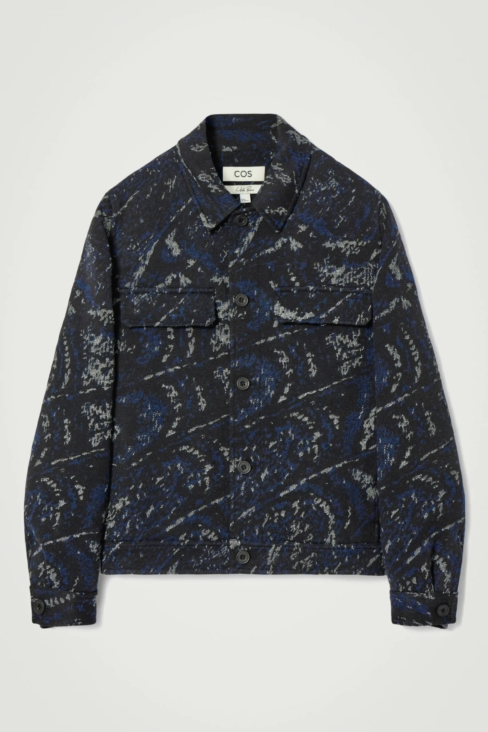 Herren COS Hemden | Mäntel & Jacken*LOCKERE HEMDJACKE AUS JACQUARD AUS WOLL-MIX