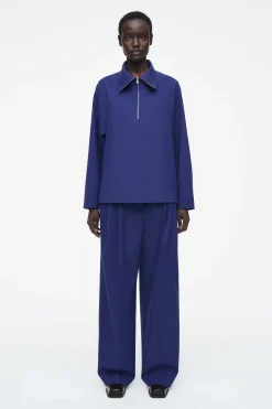 Damen COS Hosen*LOCKERE HOSE AUS TWILL MIT WEITEM BEIN