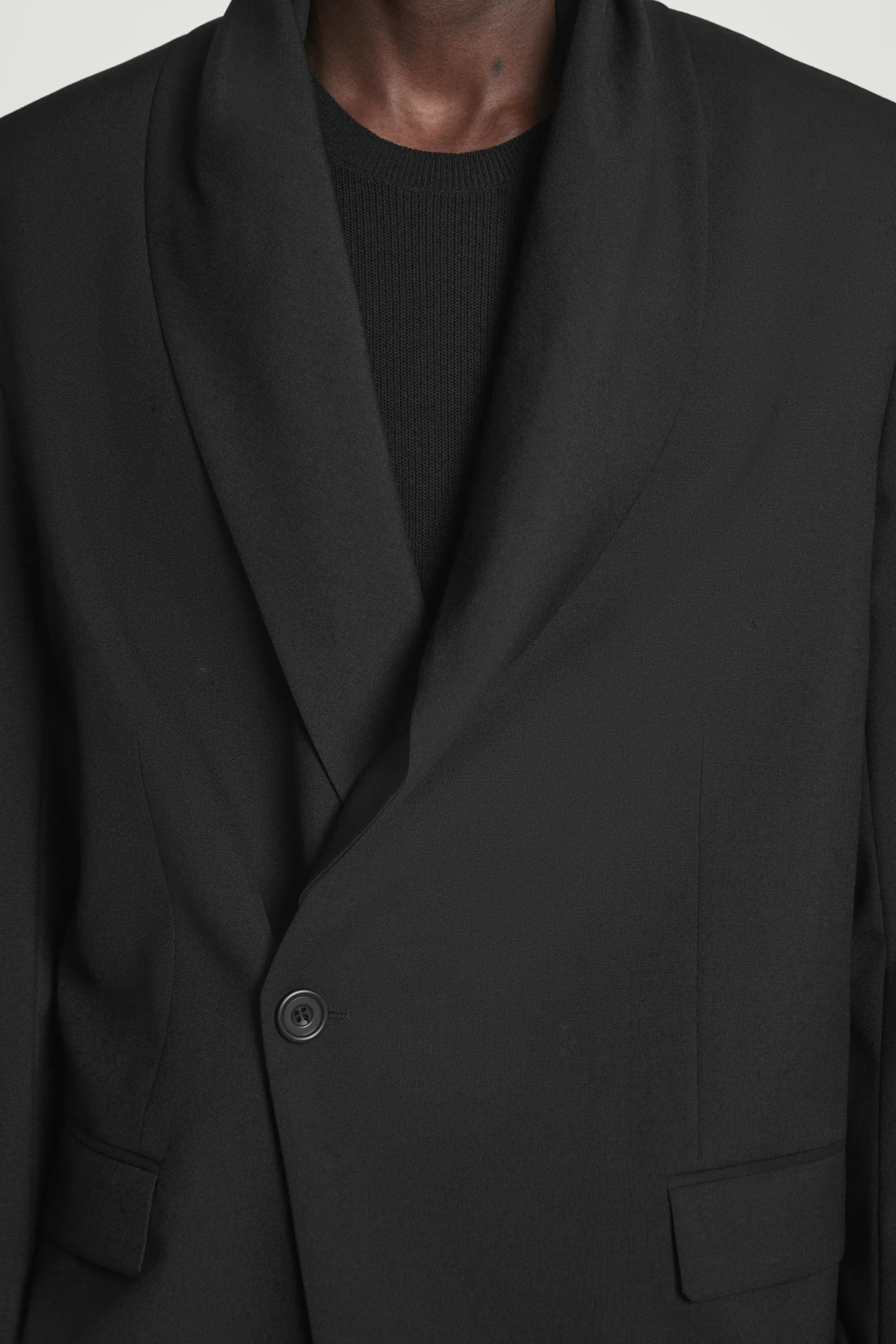 Herren COS Mäntel & Jacken | Anzüge*LOCKERER BLAZER AUS WOLL-HOPSACK MIT SCHALKRAGEN