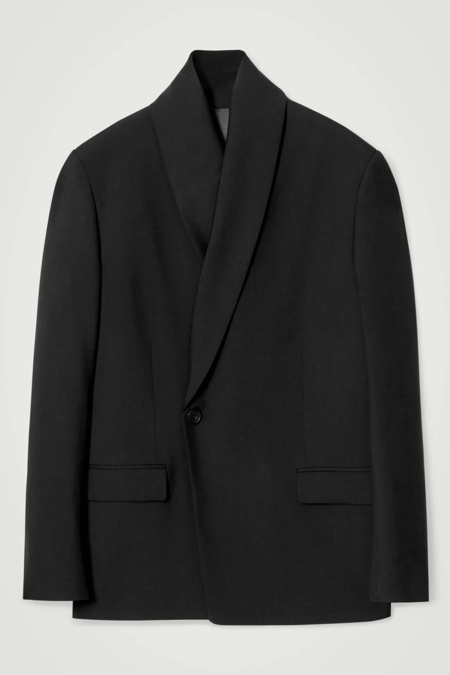 Herren COS Mäntel & Jacken | Anzüge*LOCKERER BLAZER AUS WOLL-HOPSACK MIT SCHALKRAGEN