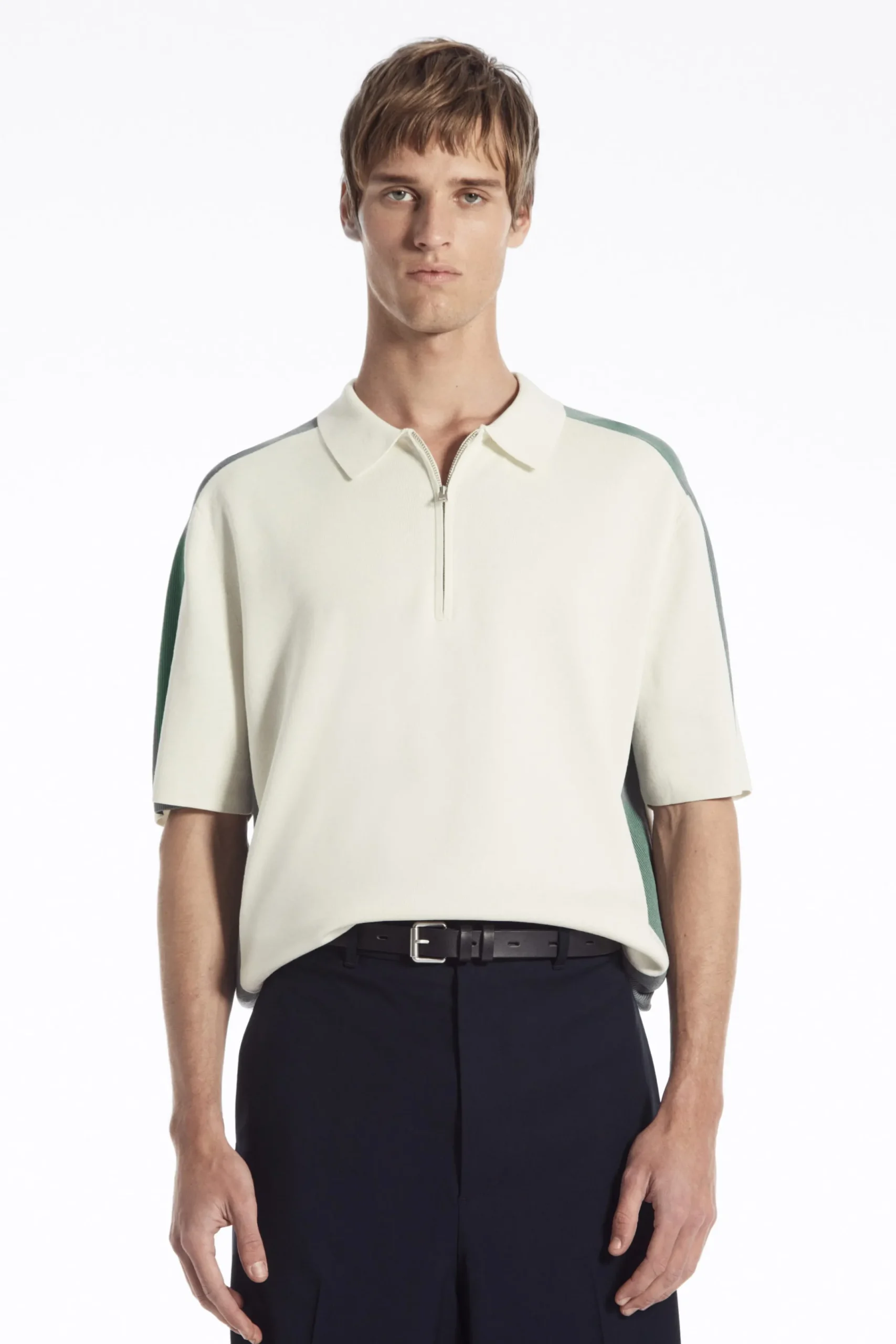 Herren COS Poloshirts*LOCKERES COLOUR-BLOCK-POLOSHIRT AUS BAUMWOLLE