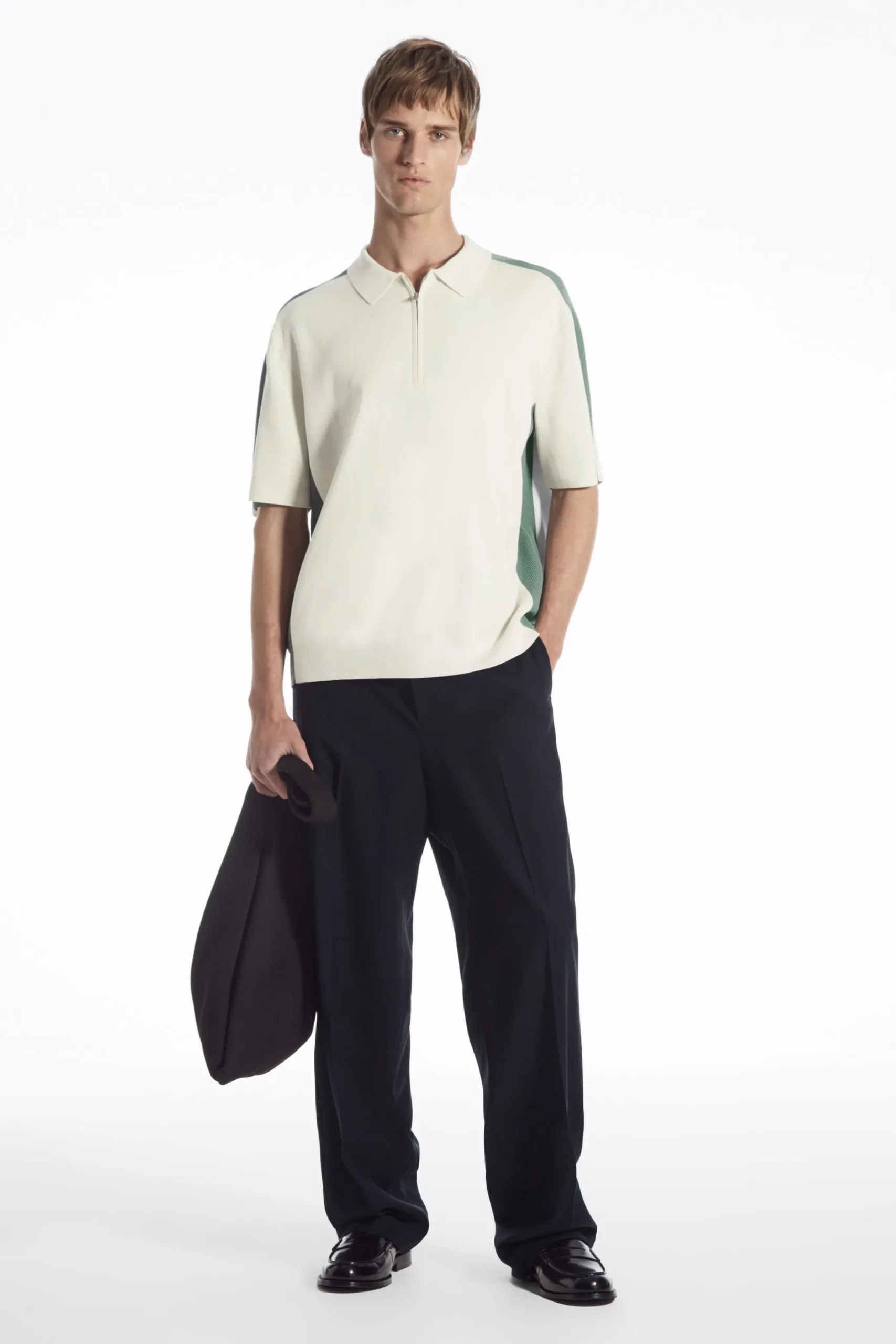 Herren COS Poloshirts*LOCKERES COLOUR-BLOCK-POLOSHIRT AUS BAUMWOLLE