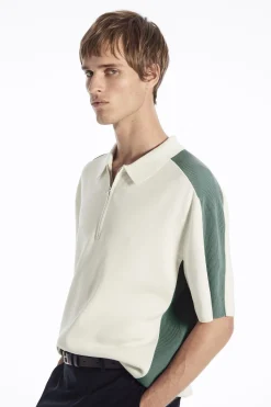 Herren COS Poloshirts*LOCKERES COLOUR-BLOCK-POLOSHIRT AUS BAUMWOLLE
