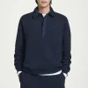 Herren COS Poloshirts | Sweatshirts & Kapuzenpullover*LOCKERES POLO-SWEATSHIRT MIT KURZER KNOPFLEISTE