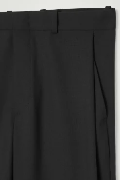 Herren COS Hosen*MELIERTE HOSE AUS WOLL-HOPSACK – WEITES BEIN