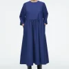 Damen COS Kleider*MIDIKLEID AUS WOLL-MIX MIT RAFFUNGEN
