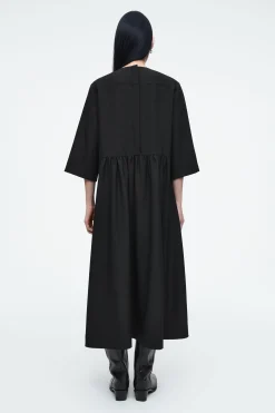Damen COS Kleider*MIDIKLEID AUS WOLL-MIX MIT RAFFUNGEN