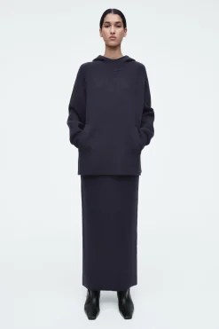 Damen COS Strickmode*OVERSIZED-KAPUZENPULLOVER AUS DOUBLEFACE-WOLLE