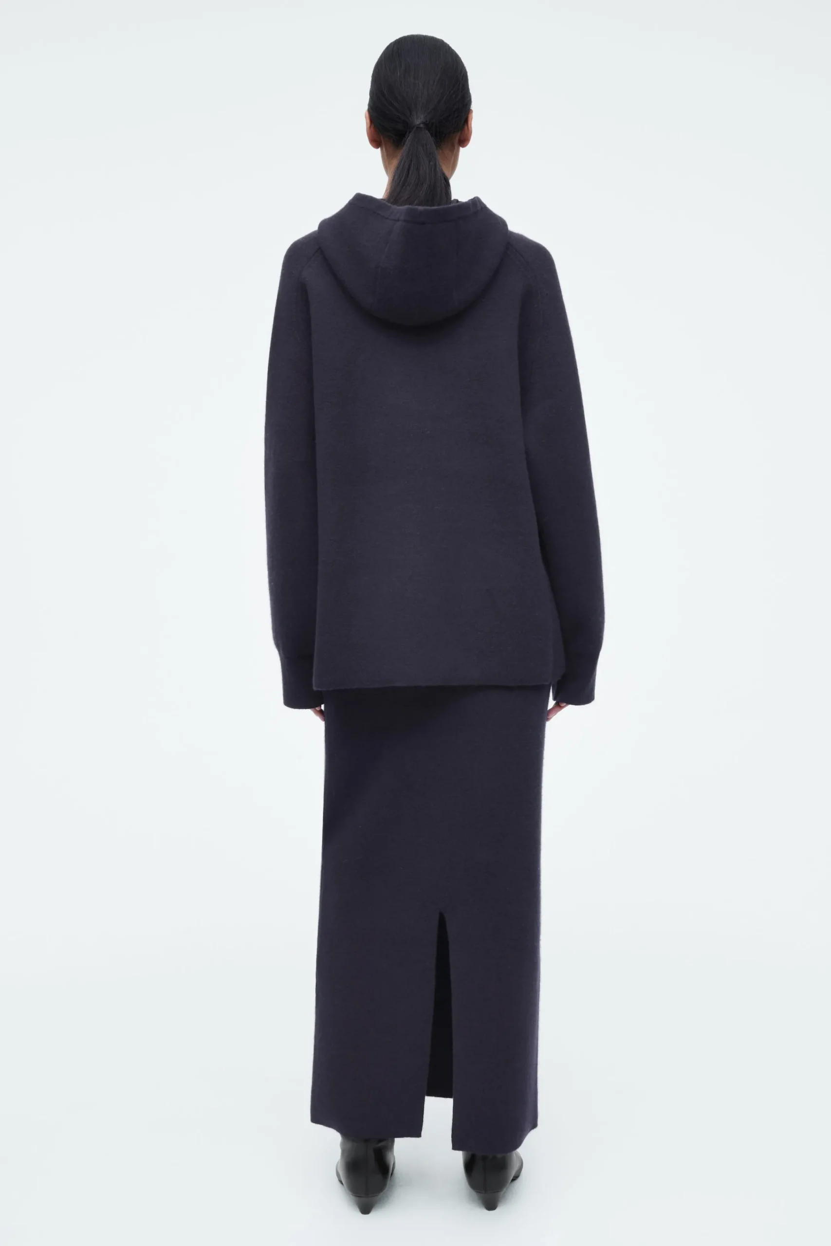Damen COS Strickmode*OVERSIZED-KAPUZENPULLOVER AUS DOUBLEFACE-WOLLE
