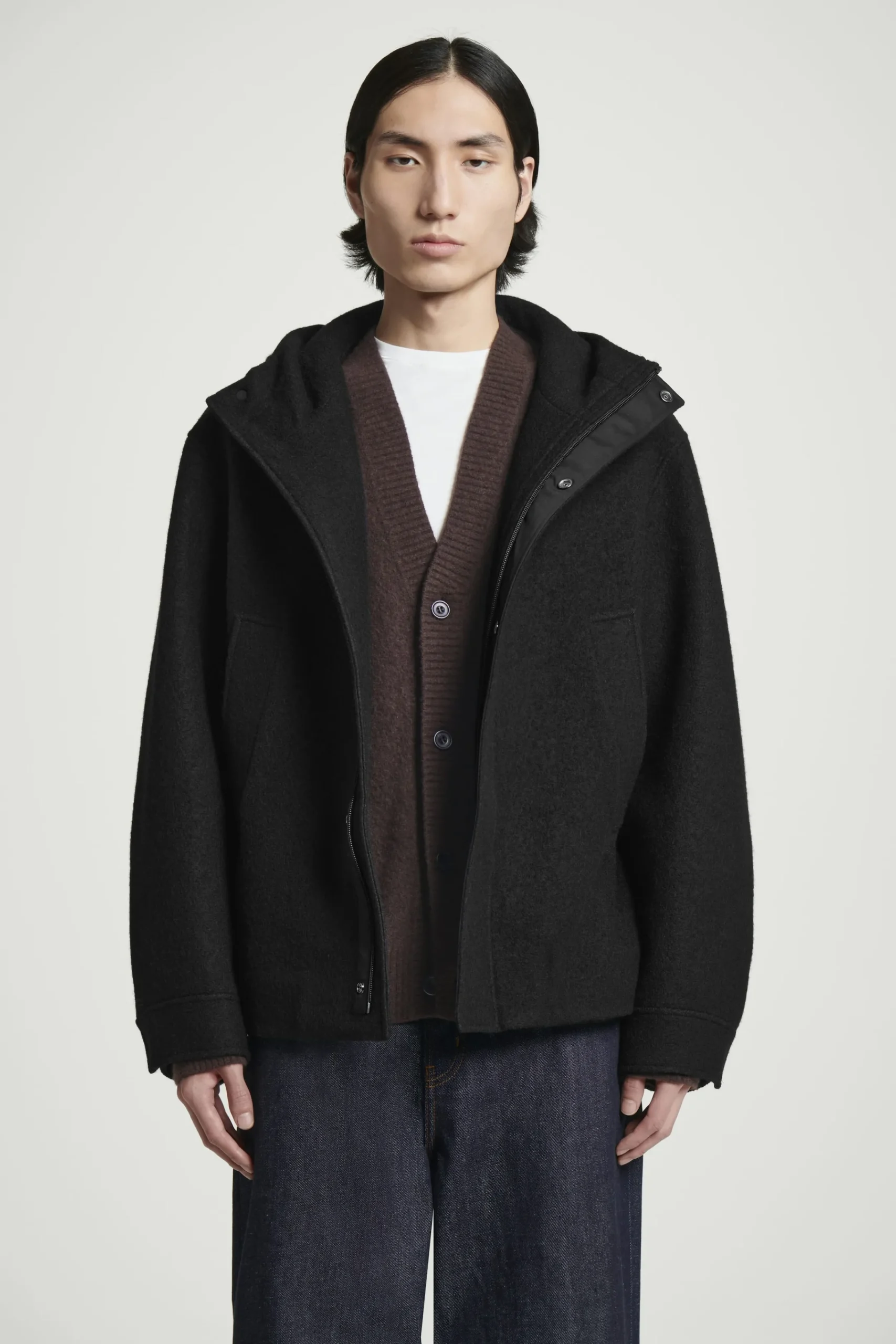 Herren COS Mäntel & Jacken*PARKAJACKE AUS GEKOCHTER WOLLE MIT KAPUZE