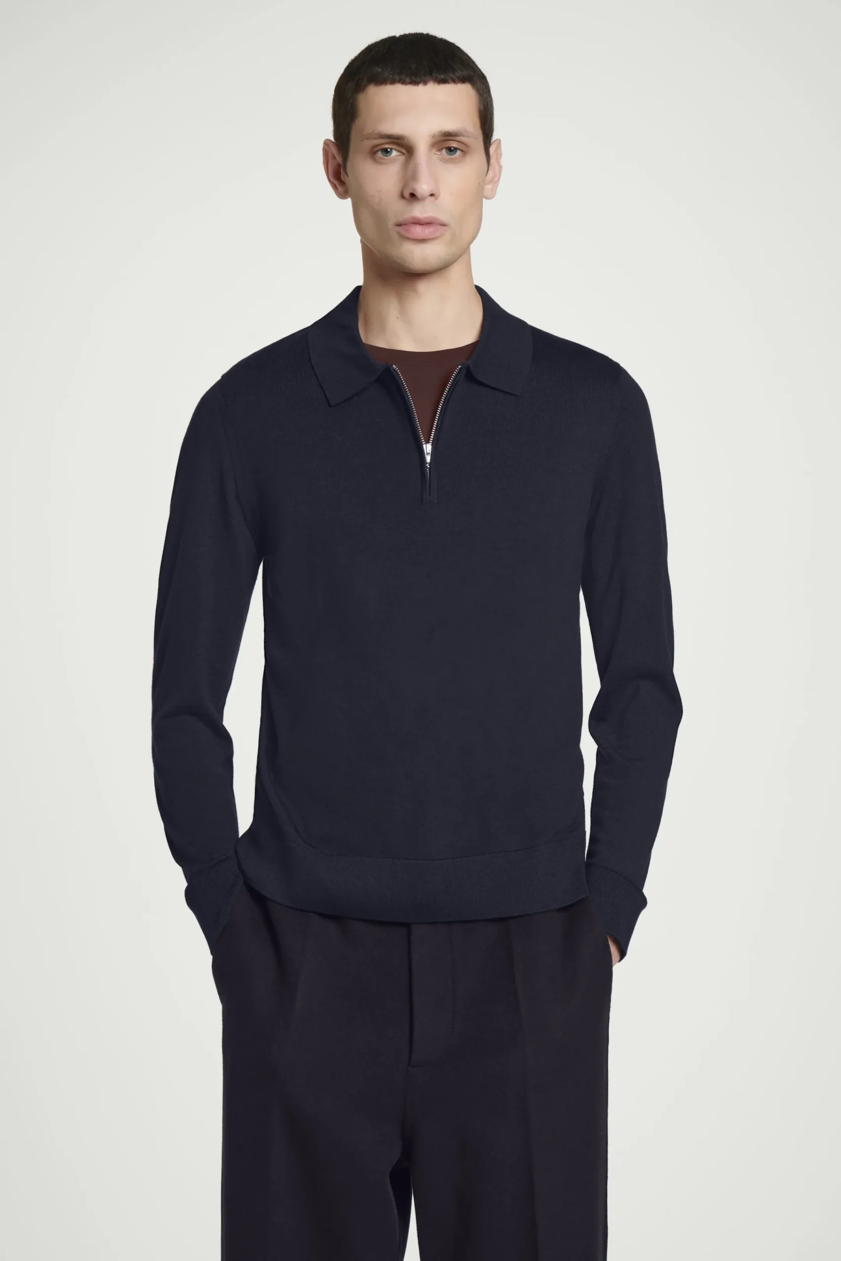 Herren COS Pullover | Strickmode*POLOSHIRT AUS MERINOWOLLE