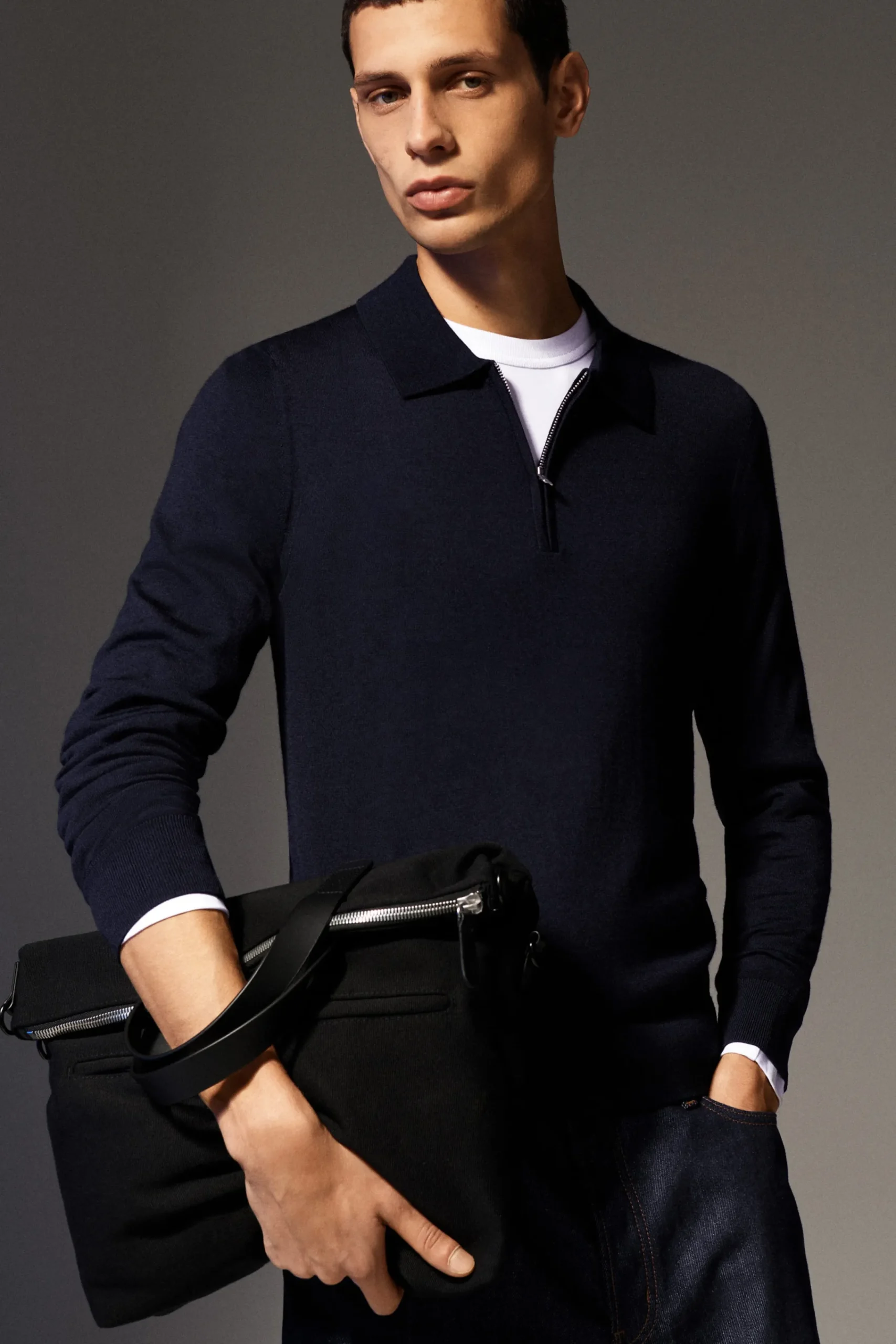 Herren COS Pullover | Strickmode*POLOSHIRT AUS MERINOWOLLE