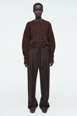 Damen COS Strickmode*PULLOVER AUS GESPRENKELTER MERINOWOLLE