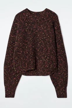 Damen COS Strickmode*PULLOVER AUS GESPRENKELTER MERINOWOLLE