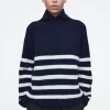 Damen COS Strickmode*PULLOVER AUS MERINOWOLLE MIT KRAGEN