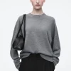 Damen COS Strickmode*PULLOVER AUS MERINOWOLLE MIT RUNDHALSAUSSCHNITT