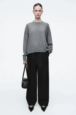 Damen COS Strickmode*PULLOVER AUS MERINOWOLLE MIT RUNDHALSAUSSCHNITT