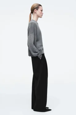 Damen COS Strickmode*PULLOVER AUS MERINOWOLLE MIT RUNDHALSAUSSCHNITT