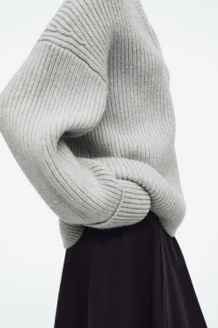 Damen COS Strickmode*PULLOVER AUS MERINOWOLLE MIT V-AUSSCHNITT