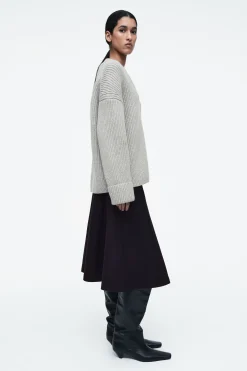 Damen COS Strickmode*PULLOVER AUS MERINOWOLLE MIT V-AUSSCHNITT
