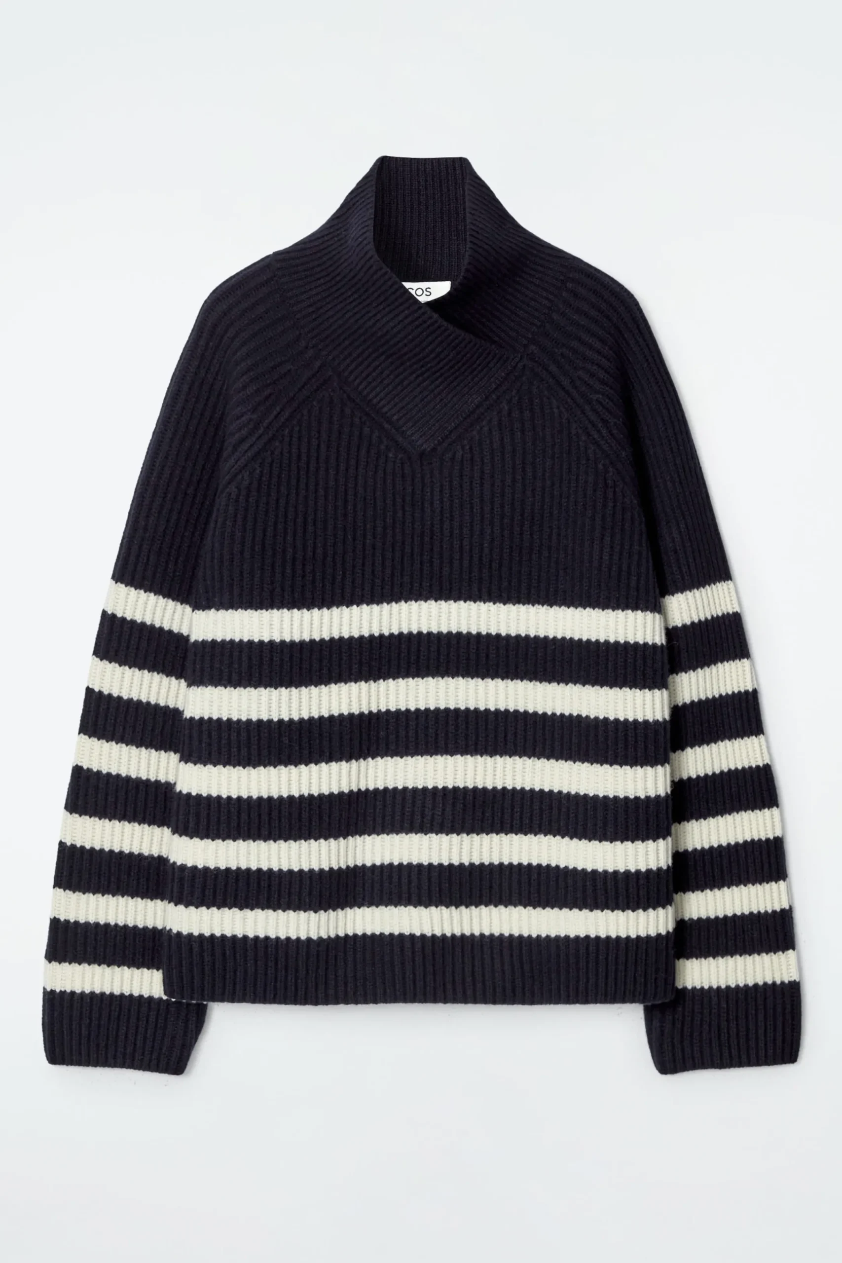Damen COS Strickmode*PULLOVER AUS MERINOWOLLE MIT KRAGEN