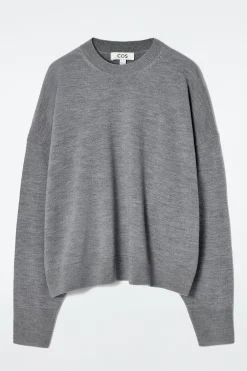 Damen COS Strickmode*PULLOVER AUS MERINOWOLLE MIT RUNDHALSAUSSCHNITT