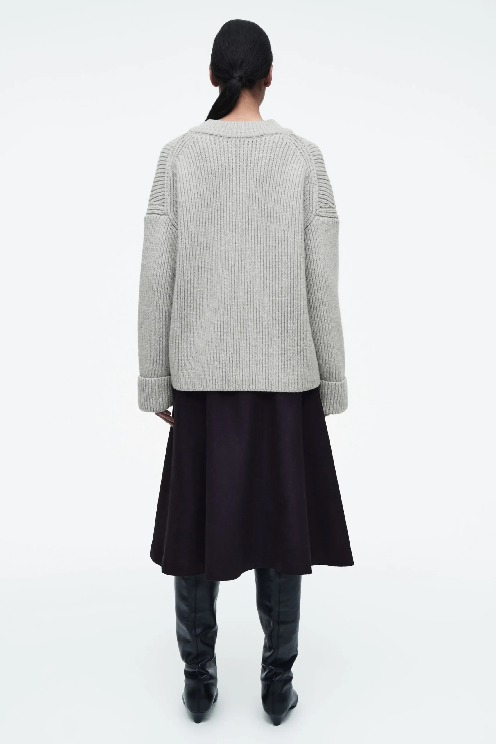 Damen COS Strickmode*PULLOVER AUS MERINOWOLLE MIT V-AUSSCHNITT