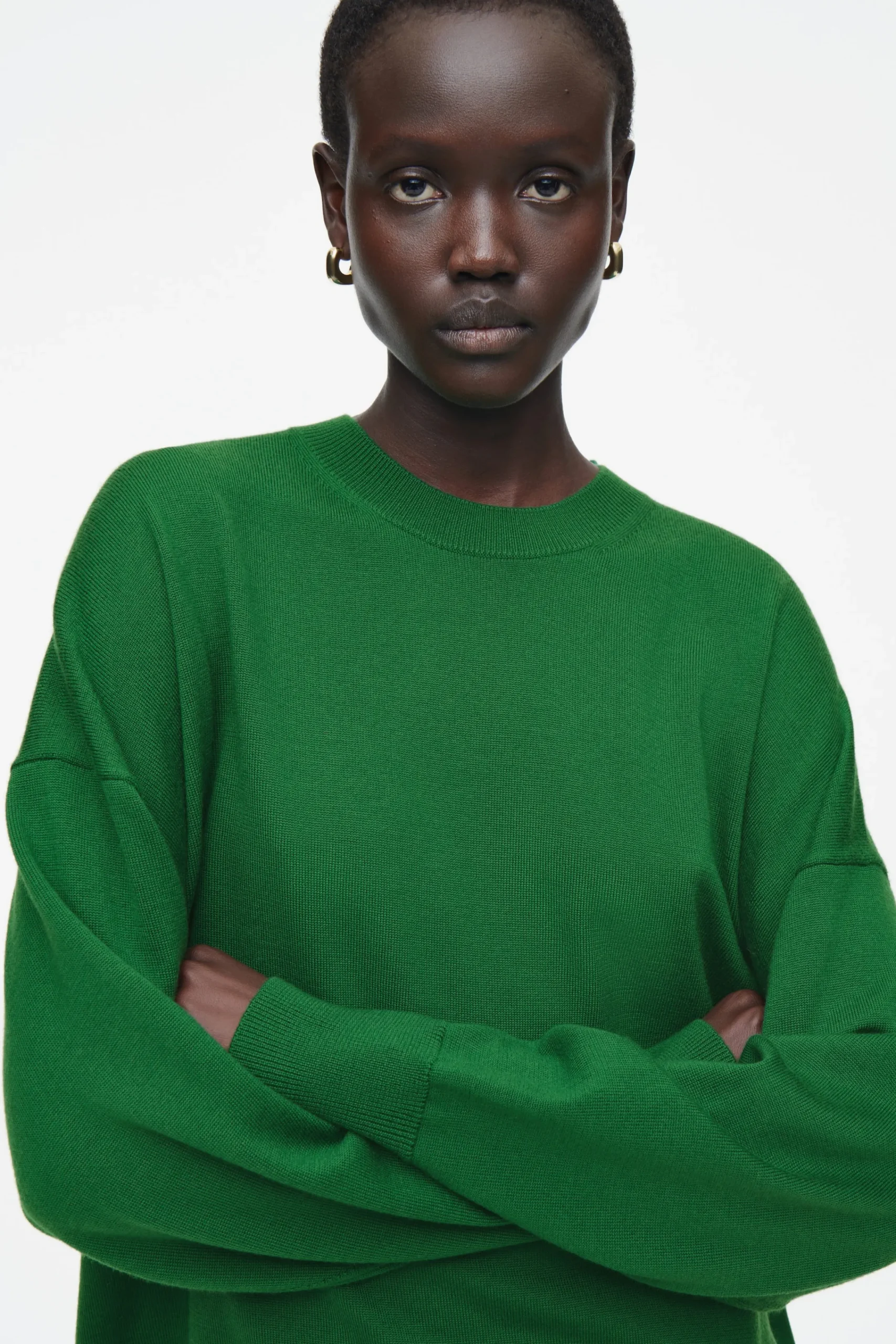 Damen COS Strickmode*PULLOVER AUS MERINOWOLLE MIT RUNDHALSAUSSCHNITT
