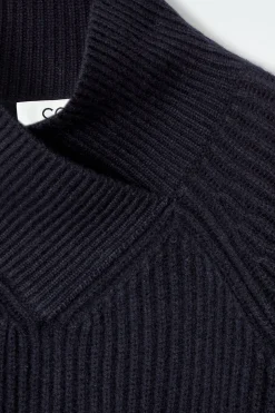 Damen COS Strickmode*PULLOVER AUS MERINOWOLLE MIT KRAGEN