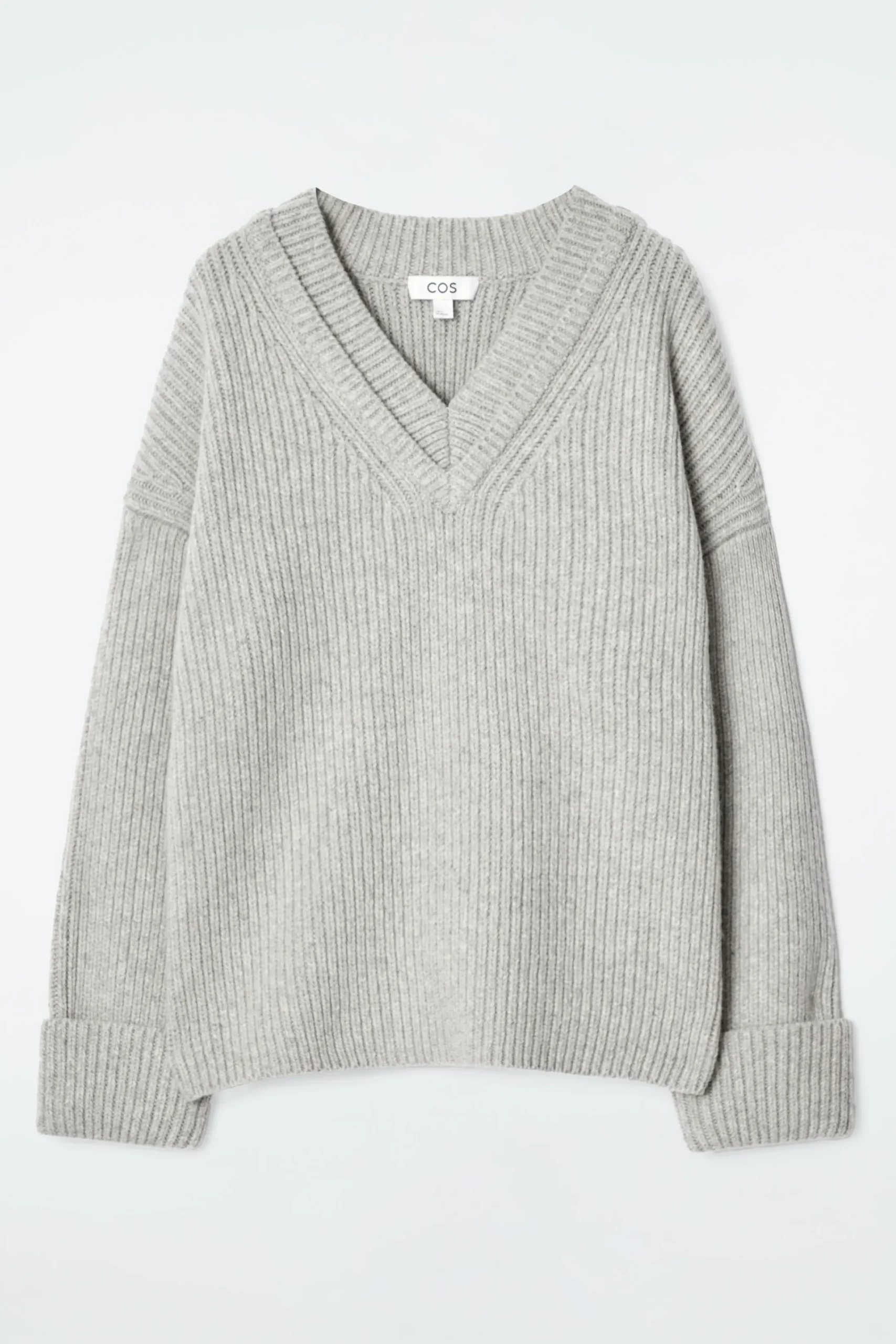 Damen COS Strickmode*PULLOVER AUS MERINOWOLLE MIT V-AUSSCHNITT