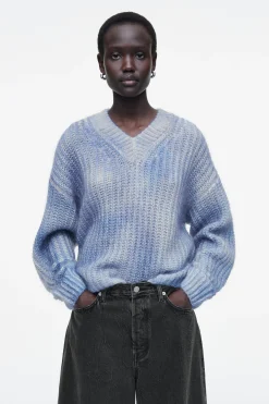 Damen COS Strickmode*PULLOVER AUS MOHAIR MIT SPRAYFARBEN-DESIGN