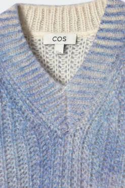 Damen COS Strickmode*PULLOVER AUS MOHAIR MIT SPRAYFARBEN-DESIGN