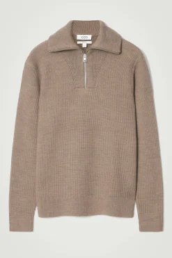 Herren COS Pullover | Strickmode*PULLOVER AUS WOLL-BAUMWOLL-MIX MIT REISSVERSCHLUSS