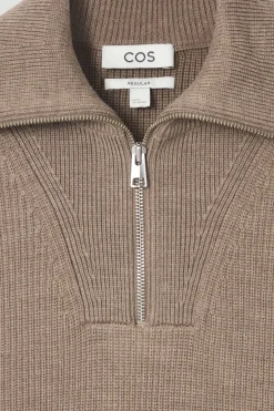 Herren COS Pullover | Strickmode*PULLOVER AUS WOLL-BAUMWOLL-MIX MIT REISSVERSCHLUSS