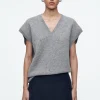 Damen COS Oberteile | Strickmode*PULLUNDER AUS DOUBLEFACE-WOLLE MIT V-AUSSCHNITT