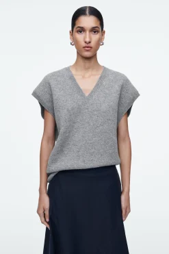 Damen COS Oberteile | Strickmode*PULLUNDER AUS DOUBLEFACE-WOLLE MIT V-AUSSCHNITT