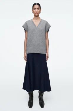 Damen COS Oberteile | Strickmode*PULLUNDER AUS DOUBLEFACE-WOLLE MIT V-AUSSCHNITT