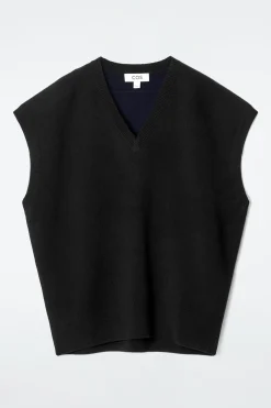 Damen COS Oberteile | Strickmode*PULLUNDER AUS DOUBLEFACE-WOLLE MIT V-AUSSCHNITT