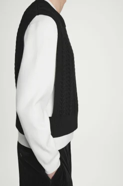 Herren COS Strickmode*PULLUNDER AUS WOLLE MIT ZOPFSTRICKMUSTER