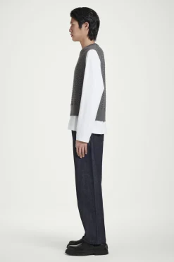 Herren COS Strickmode*PULLUNDER AUS WOLLE MIT ZOPFSTRICKMUSTER
