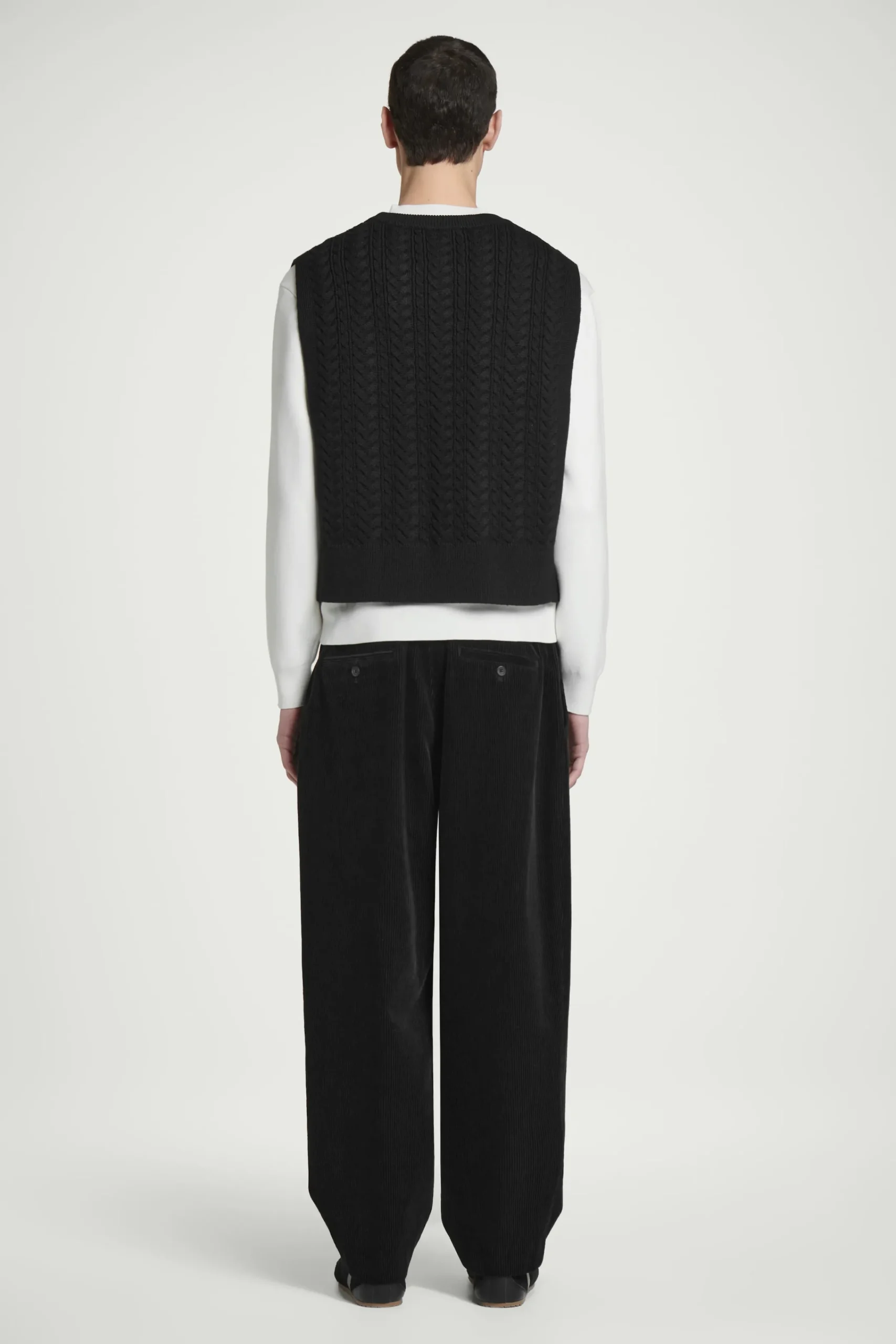 Herren COS Strickmode*PULLUNDER AUS WOLLE MIT ZOPFSTRICKMUSTER