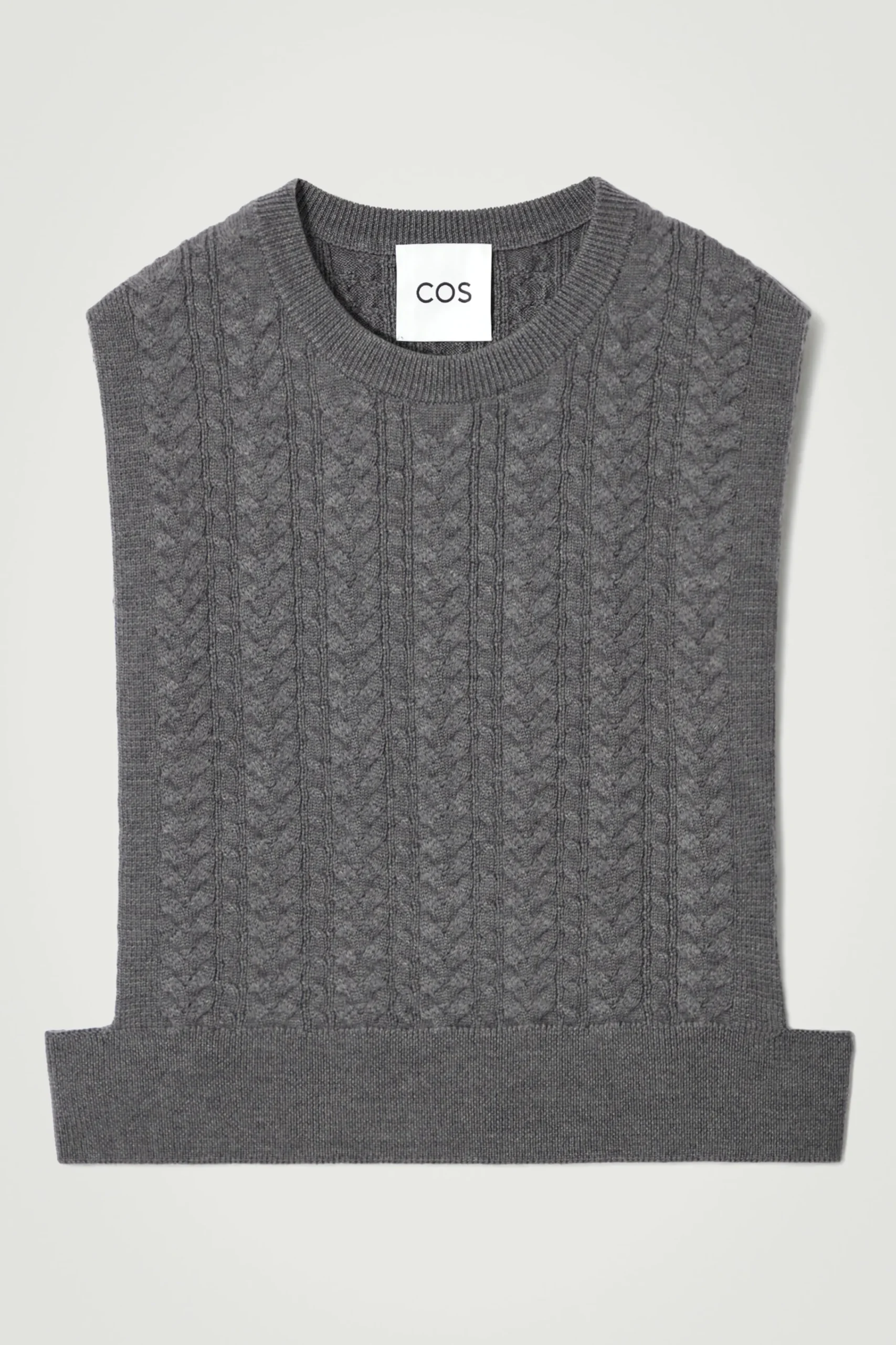 Herren COS Strickmode*PULLUNDER AUS WOLLE MIT ZOPFSTRICKMUSTER