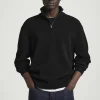 Herren COS Pullover | Kaschmir*REINER KASCHMIRPULLOVER MIT KURZEM REISSVERSCHLUSS